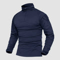 Men's 1/4 Zip Tactical Military Shirt with Pockets