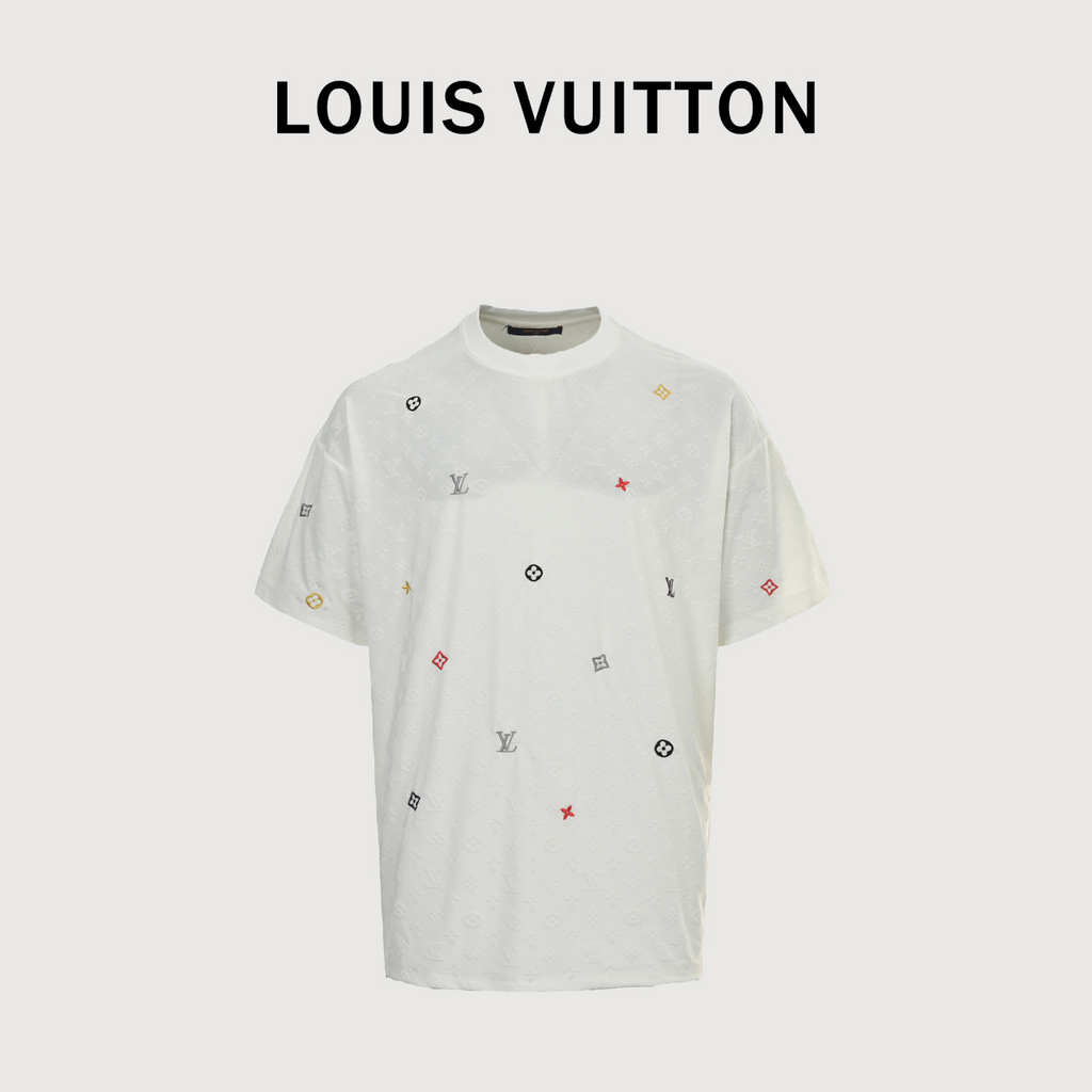 Louis Vuitton 2026SS Monogram Clover Embroidered Logo Short Sleeve T-Shirt