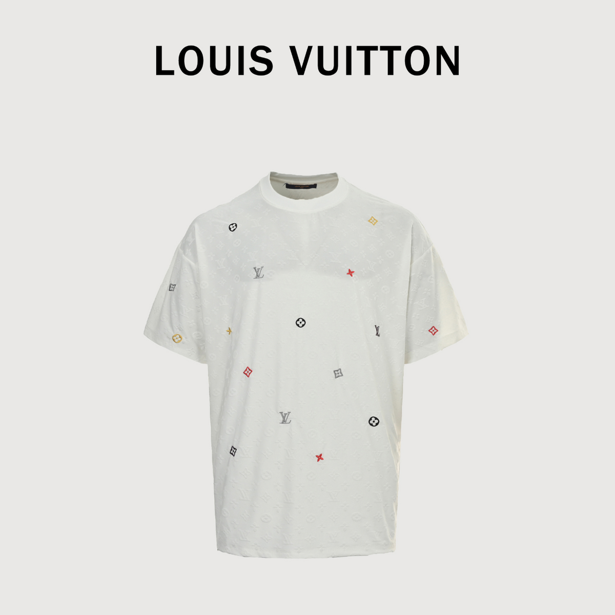 Louis Vuitton 2026SS Monogram Clover Embroidered Logo Short Sleeve T-Shirt