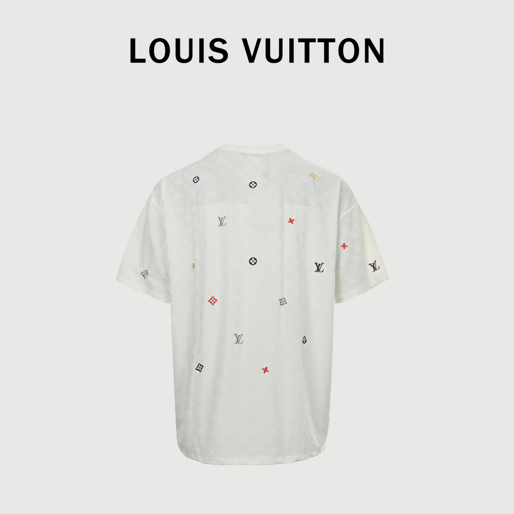 Louis Vuitton 2026SS Monogram Clover Embroidered Logo Short Sleeve T-Shirt