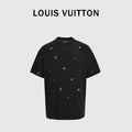 Louis Vuitton 2026SS Monogram Clover Embroidered Logo Short Sleeve T-Shirt - Black