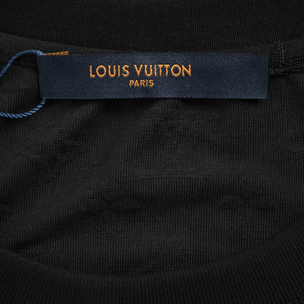 Louis Vuitton 2026SS Monogram Clover Embroidered Logo Short Sleeve T-Shirt - Black