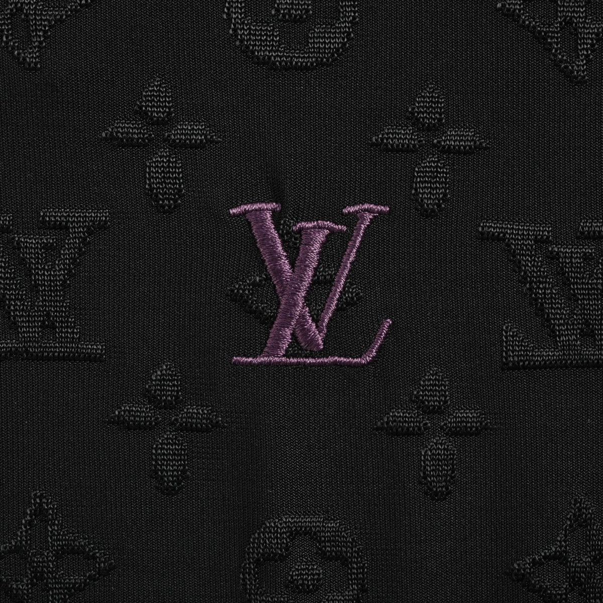 Louis Vuitton 2026SS Monogram Clover Embroidered Logo Short Sleeve T-Shirt - Black