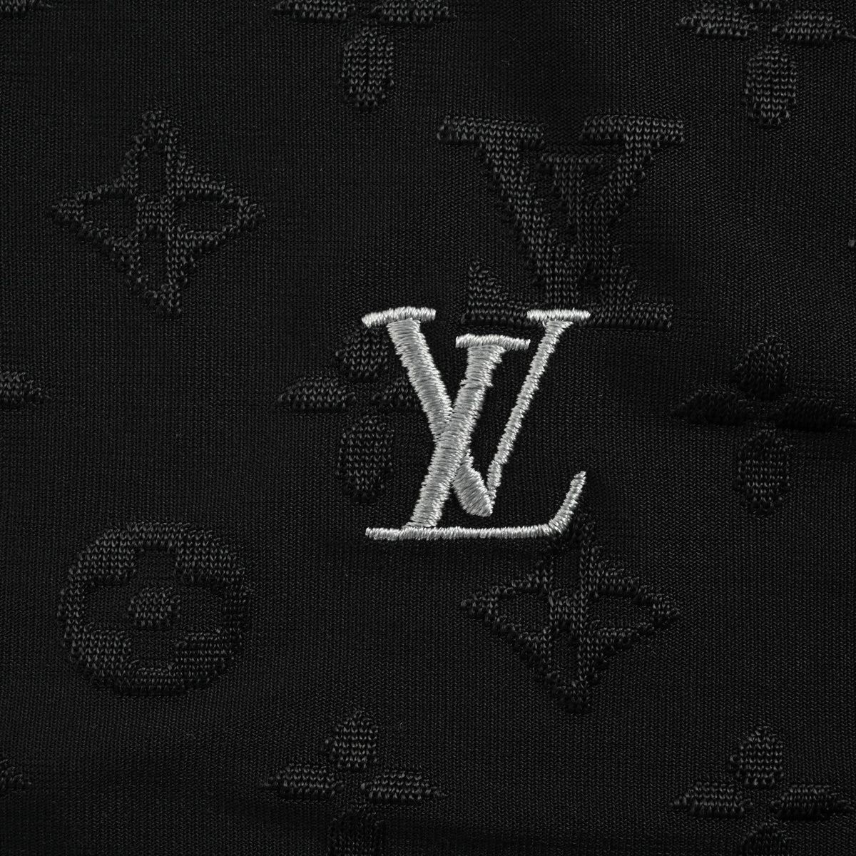 Louis Vuitton 2026SS Monogram Clover Embroidered Logo Short Sleeve T-Shirt - Black