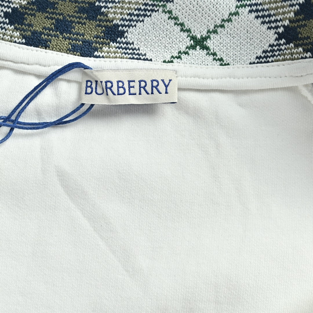 Burberry BBR Equestrian Knight Embroidered Nylon Stand-Collar Jacket - White