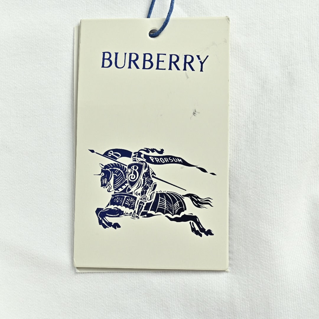 Burberry BBR Equestrian Knight Embroidered Nylon Stand-Collar Jacket - White