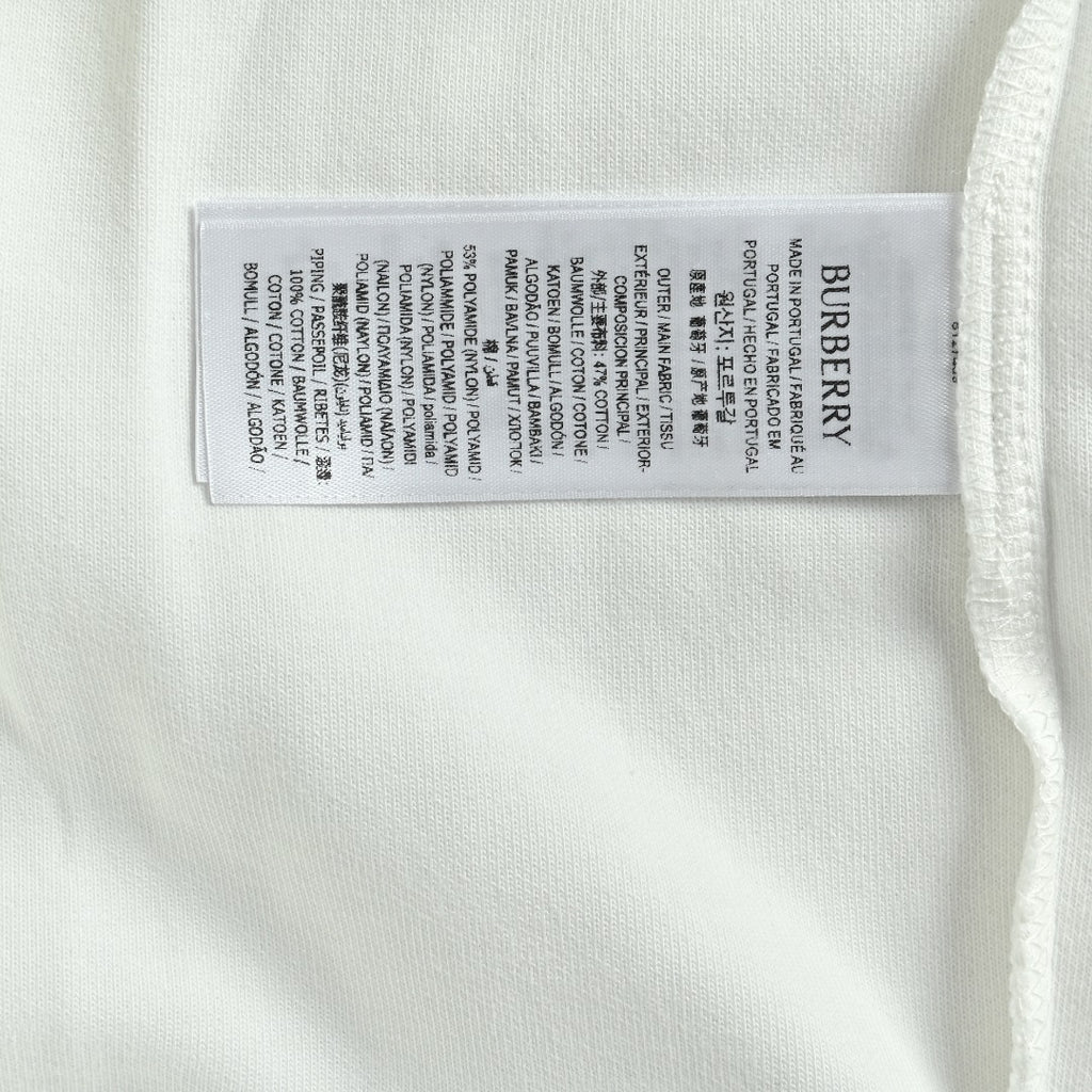 Burberry BBR Equestrian Knight Embroidered Nylon Stand-Collar Jacket - White