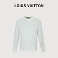 Louis Vuitton LV Two-Tone Textured Monogram Long Sleeve T-Shirt - White