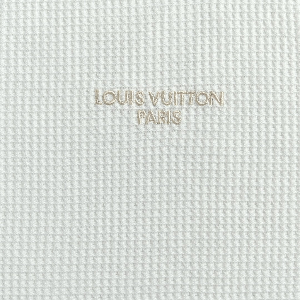 Louis Vuitton LV Two-Tone Textured Monogram Long Sleeve T-Shirt - White