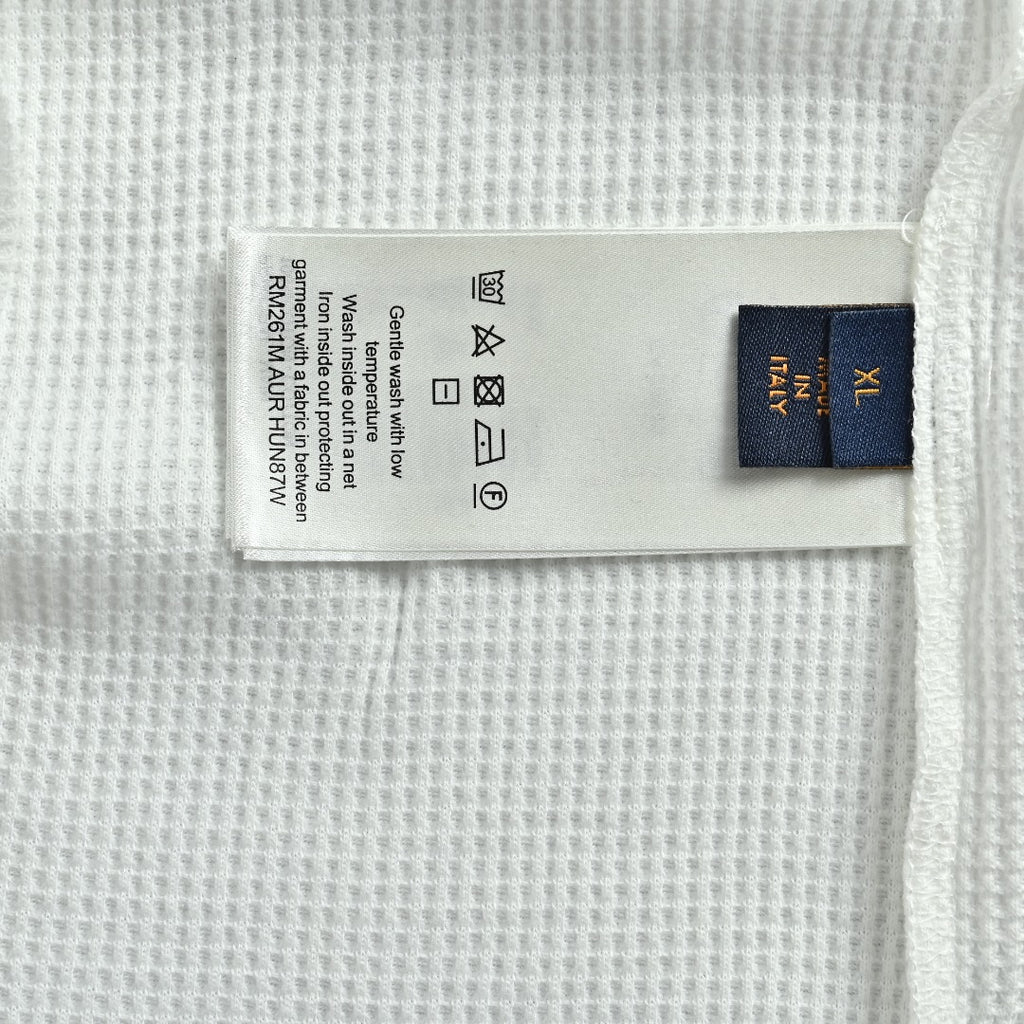 Louis Vuitton LV Two-Tone Textured Monogram Long Sleeve T-Shirt - White