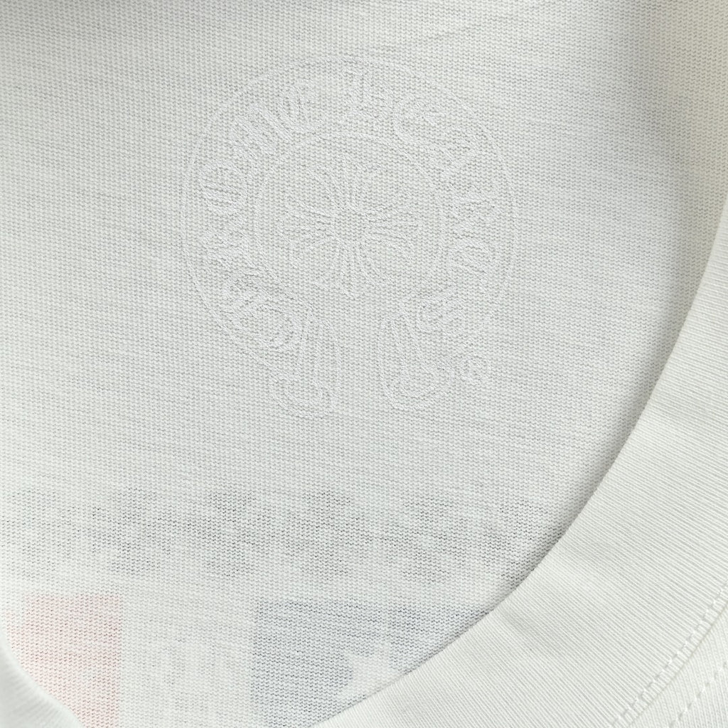 Chrome Hearts American Flag Graphic Short Sleeve T-Shirt - White