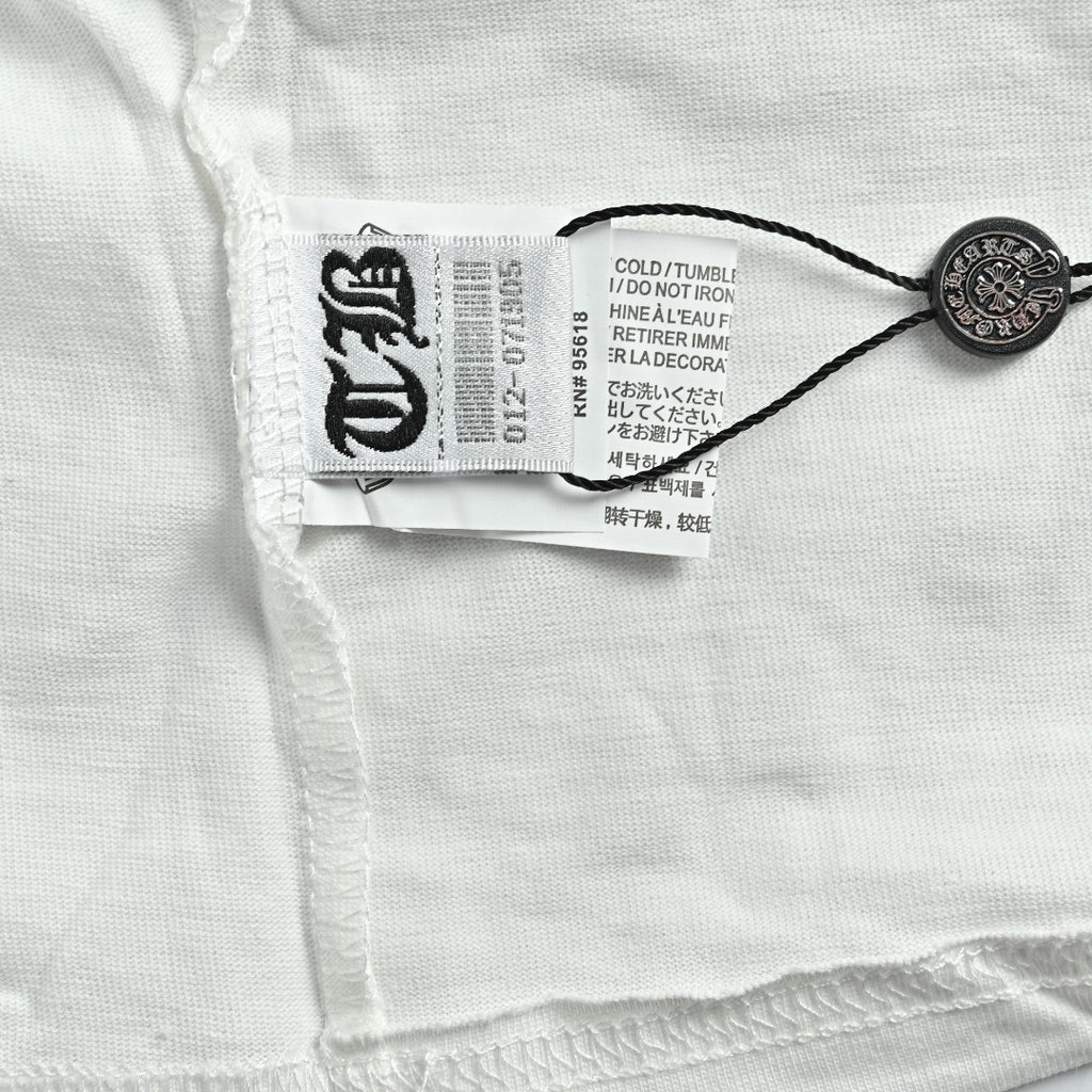 Chrome Hearts American Flag Graphic Short Sleeve T-Shirt - White