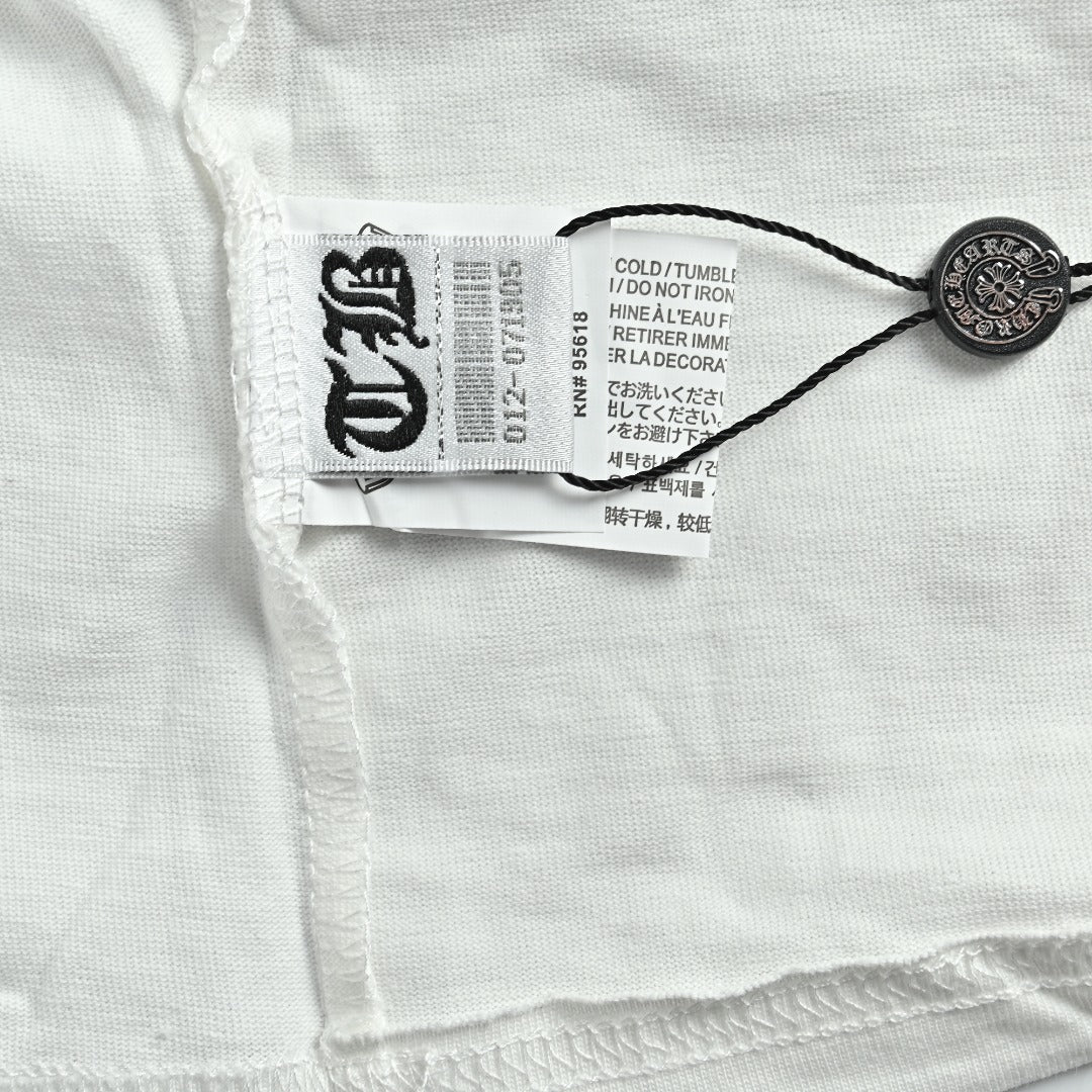 Chrome Hearts American Flag Graphic Short Sleeve T-Shirt - White