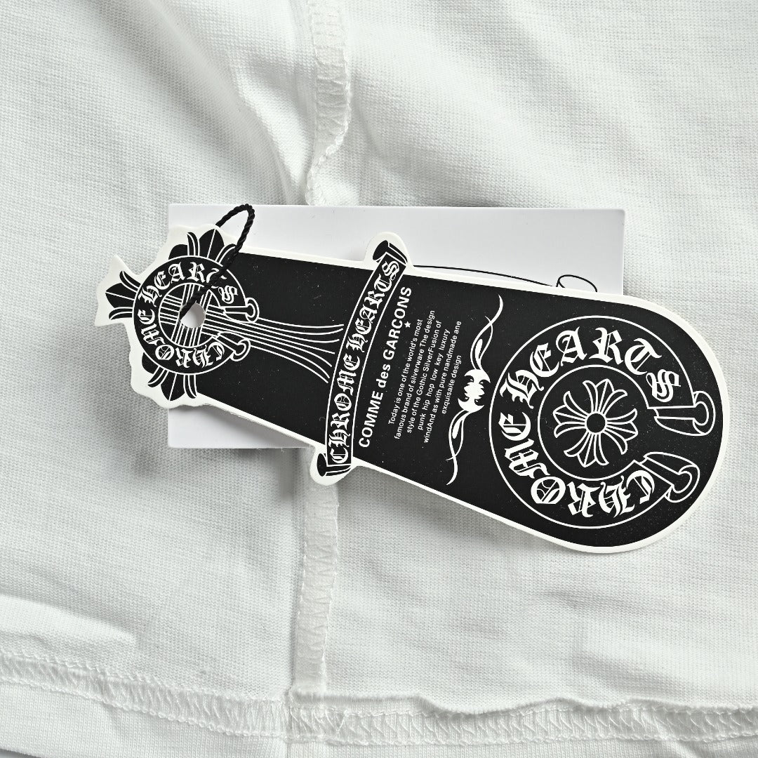 Chrome Hearts American Flag Graphic Short Sleeve T-Shirt - White