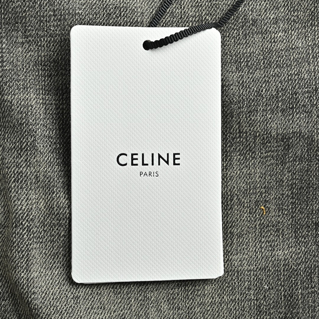 Celine 24SS Black Distressed Straight-Leg Jeans
