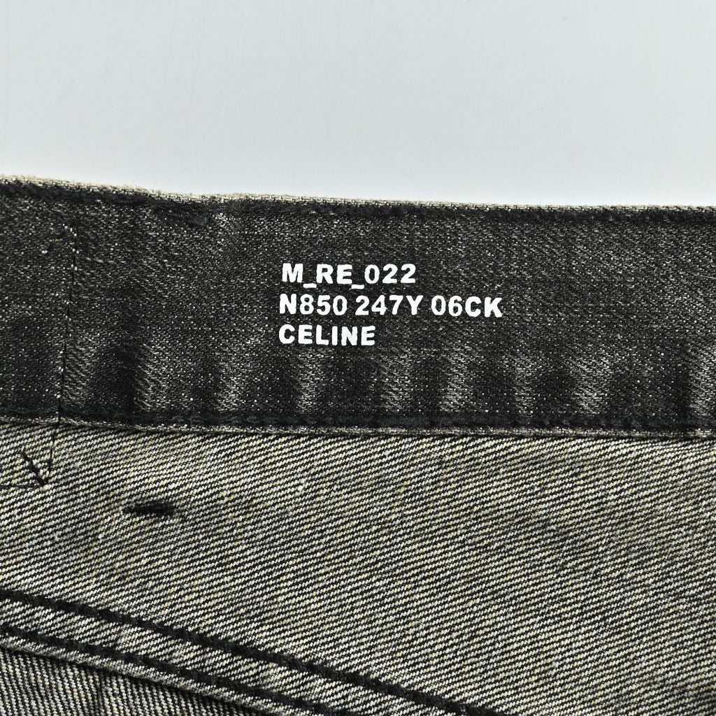 Celine 24SS Black Distressed Straight-Leg Jeans
