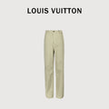Louis Vuitton Pre-Fall 2026 Straight-Leg Embroidered Signature Trousers - Ecru