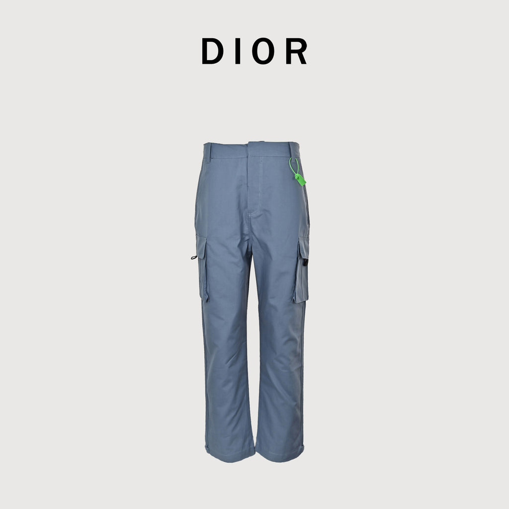 Dior CD Multi-Pocket Velcro Cargo Pants - Steel Blue