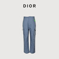 Dior CD Multi-Pocket Velcro Cargo Pants - Steel Blue