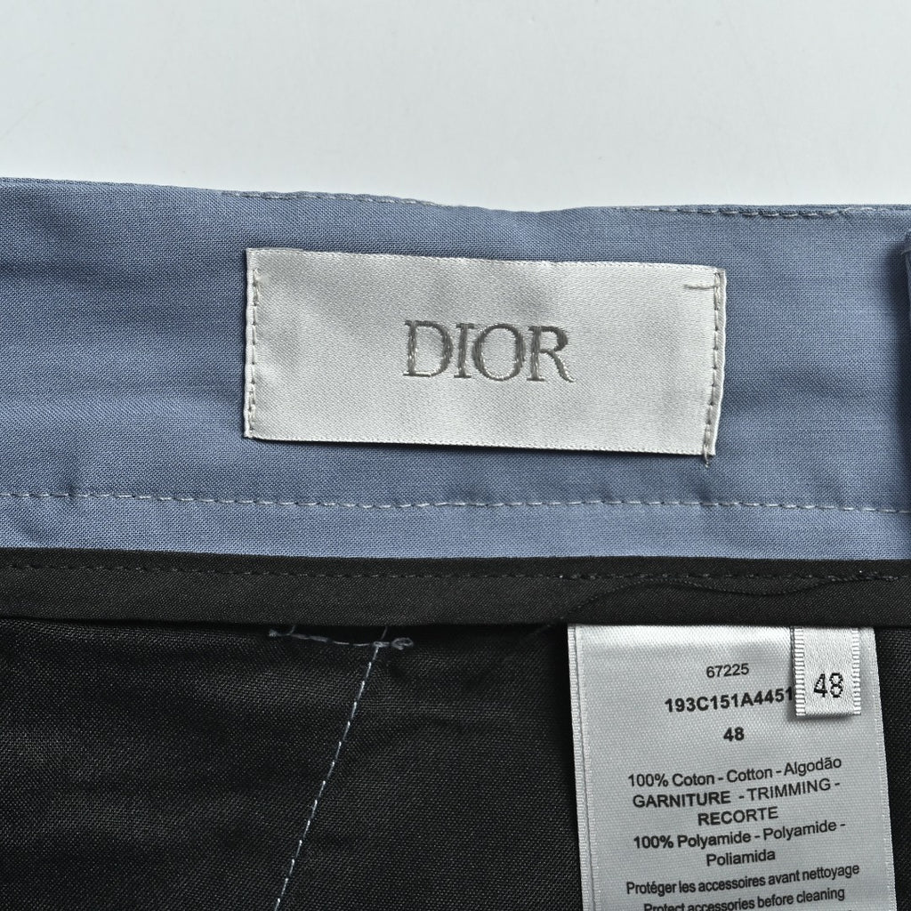 Dior CD Multi-Pocket Velcro Cargo Pants - Steel Blue