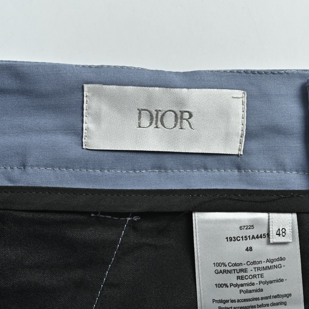 Dior CD Multi-Pocket Velcro Cargo Pants - Steel Blue