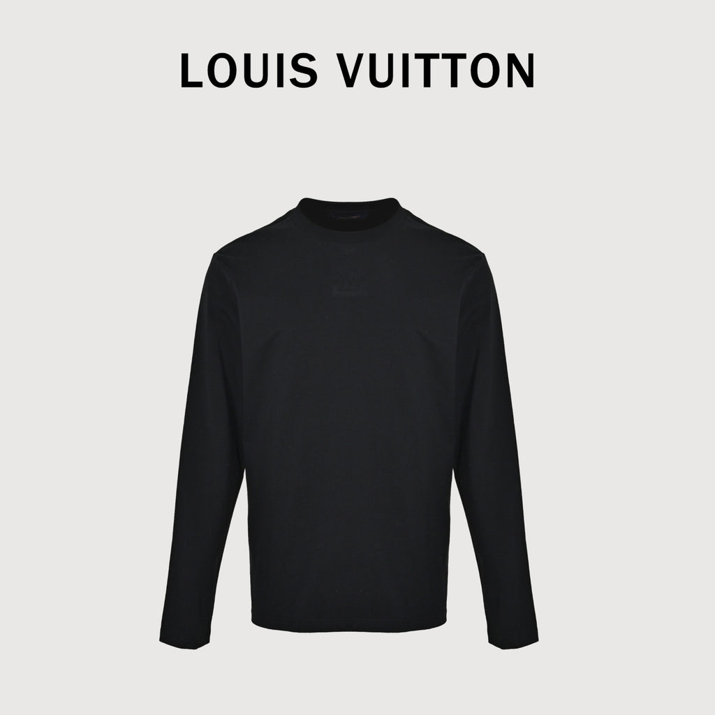 Louis Vuitton Embossed Logo Long Sleeve T-Shirt - Black