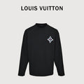 Louis Vuitton Four-Leaf Clover Graffiti Hand-Painted Long Sleeve T-Shirt - Black