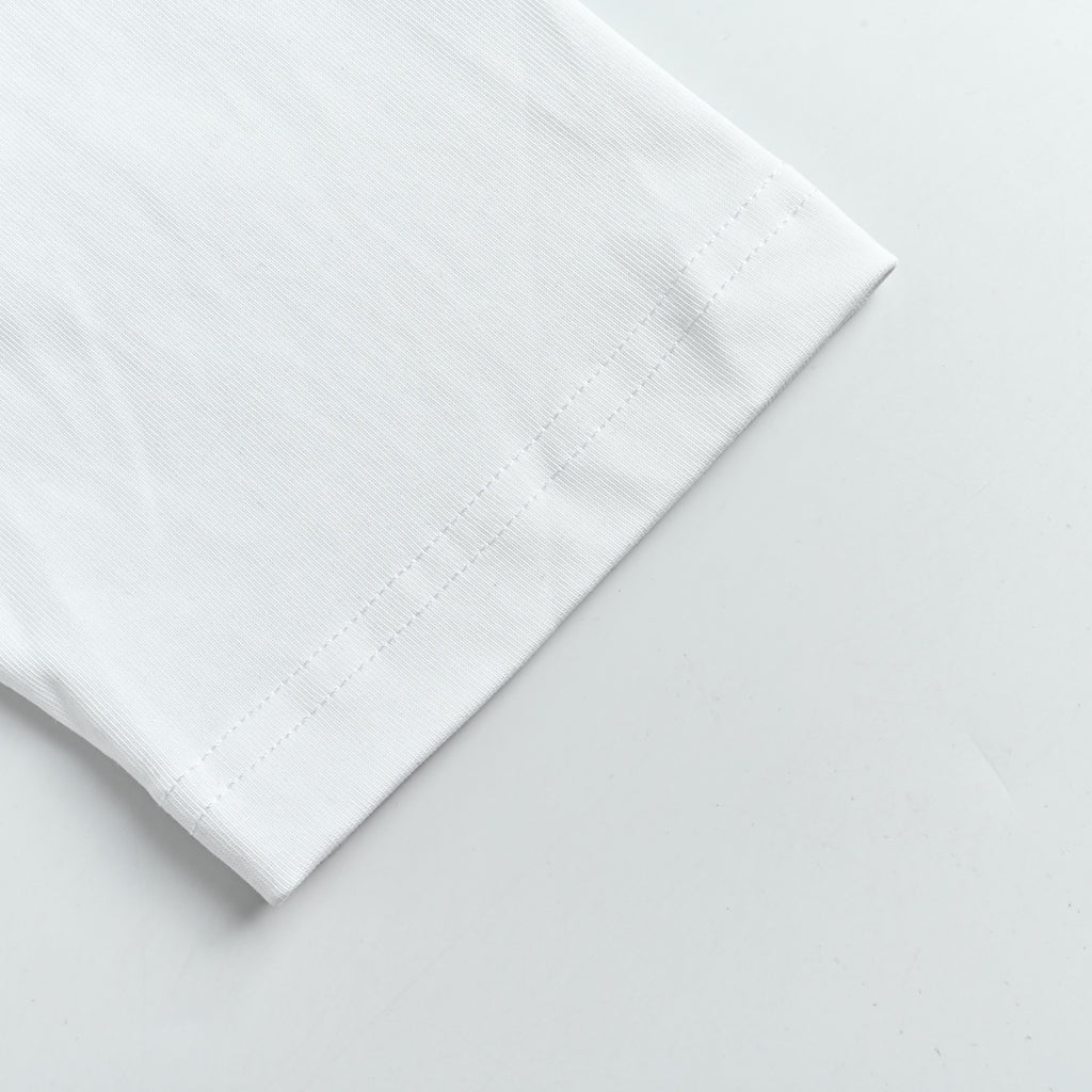 Louis Vuitton 26SS Wave Pattern Color-Block Monogram Embroidered Logo Long Sleeve T-Shirt - White