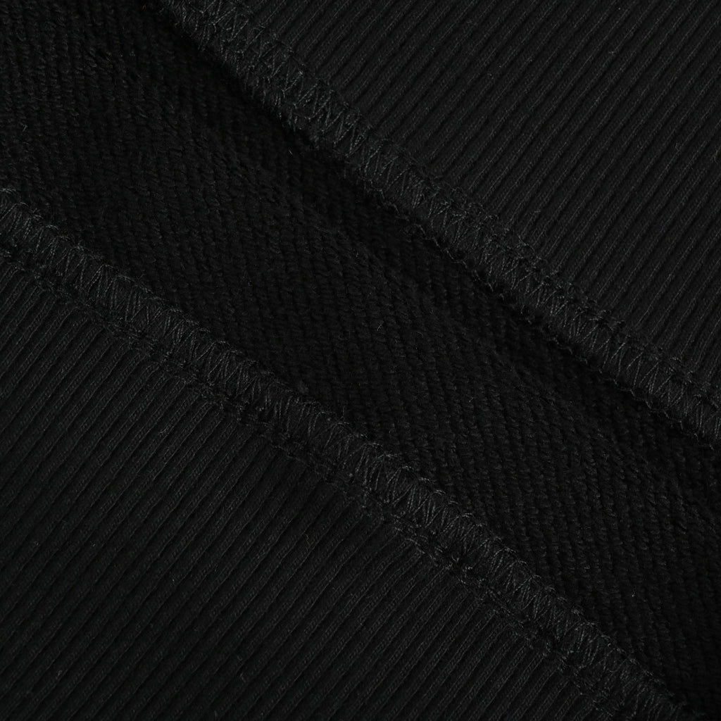 Burberry Micro Check Tartan Collar Spliced Cotton Crewneck Sweatshirt - Black