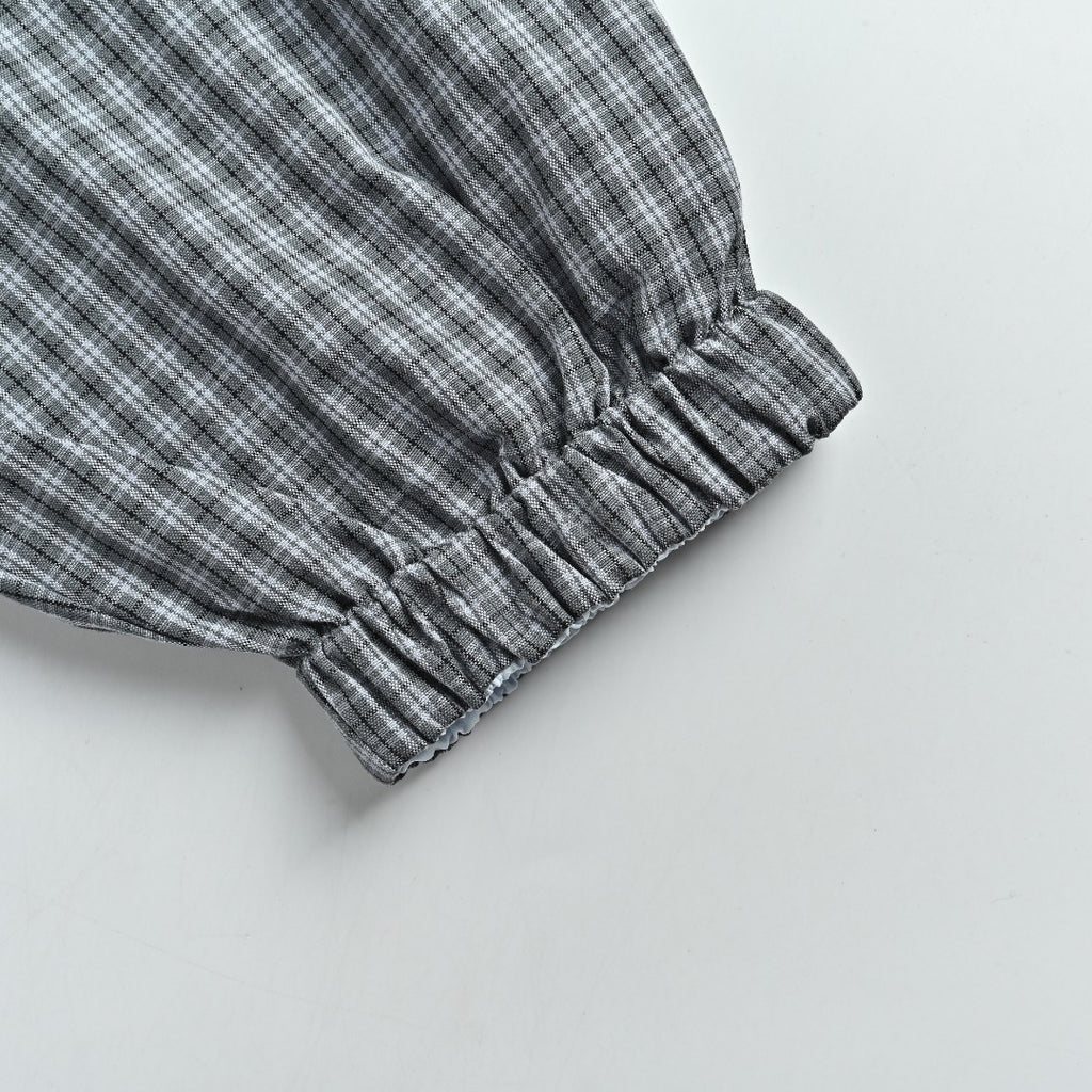 Prada Grey Check Reversible Zip-Up Blouson Jacket - Light Blue / Grey Check