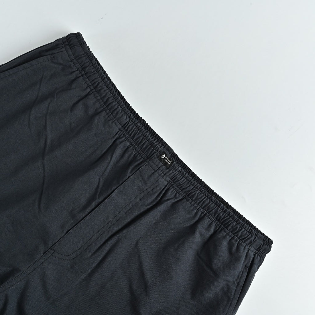 Prada PRD Two-Tone Logo Label Linen-Cotton Blend Casual Trousers - Black