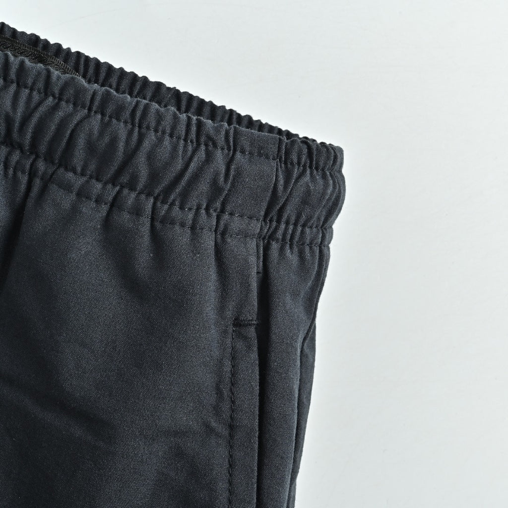 Prada PRD Two-Tone Logo Label Linen-Cotton Blend Casual Trousers - Black