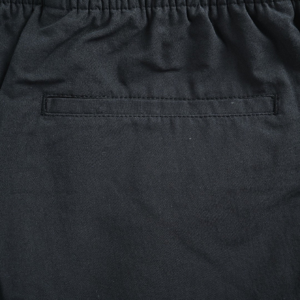 Prada PRD Two-Tone Logo Label Linen-Cotton Blend Casual Trousers - Black