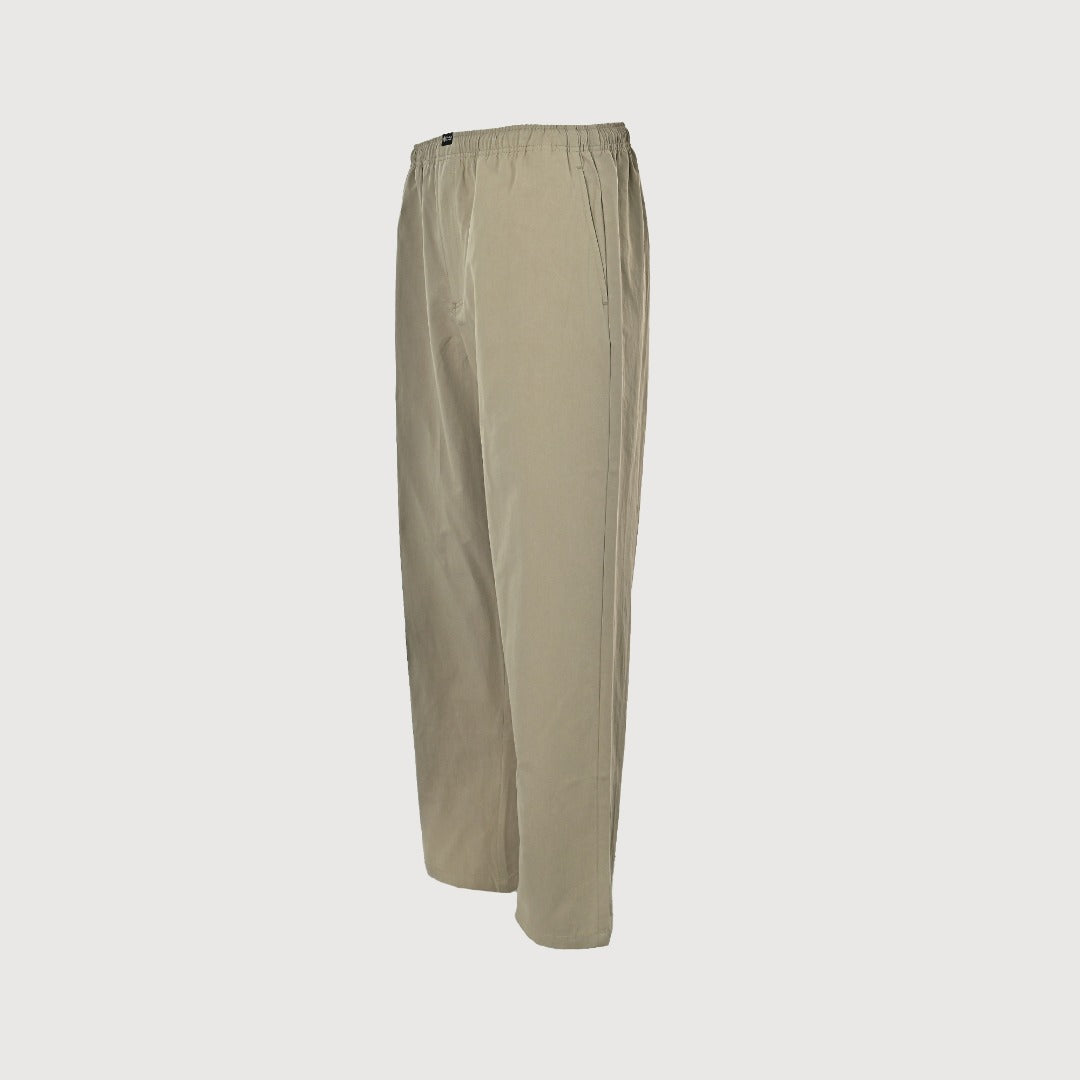 Prada PRD Two-Tone Logo Label Linen-Cotton Blend Casual Trousers - Taupe