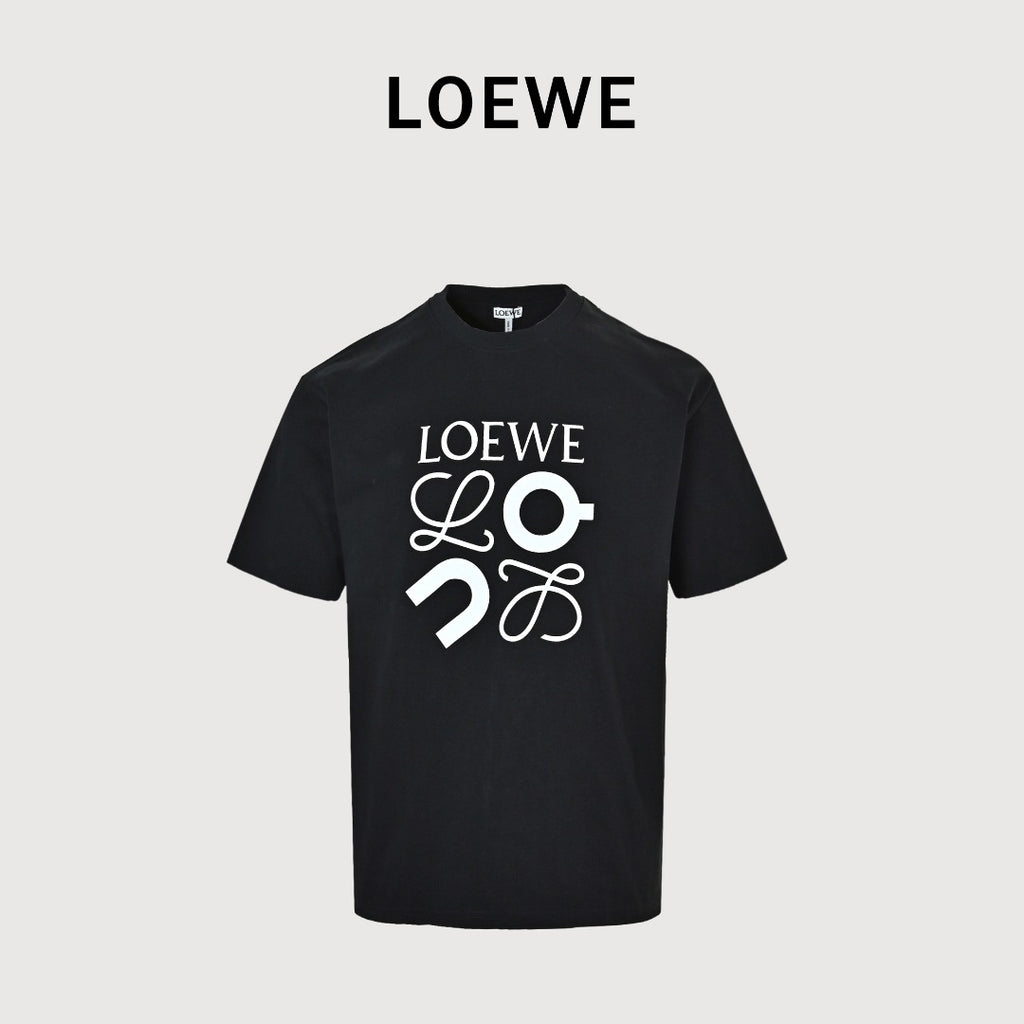 Loewe x On Running Collaboration Printed Logo Short Sleeve T-Shirt - Black