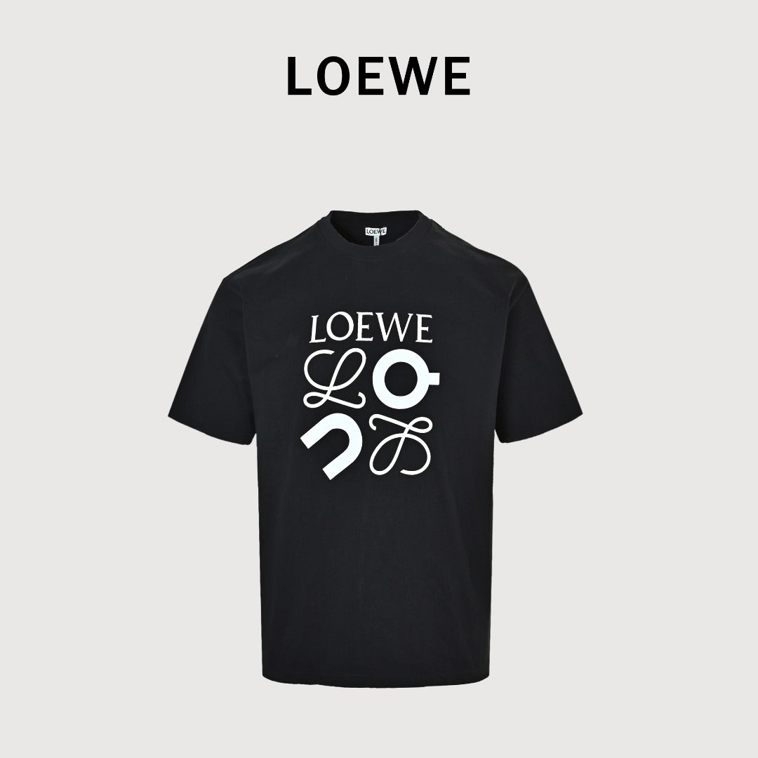 Loewe x On Running Collaboration Printed Logo Short Sleeve T-Shirt - Black