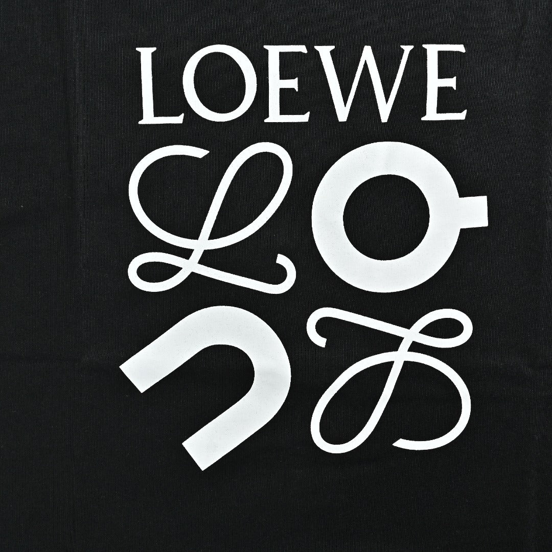 Loewe x On Running Collaboration Printed Logo Short Sleeve T-Shirt - Black