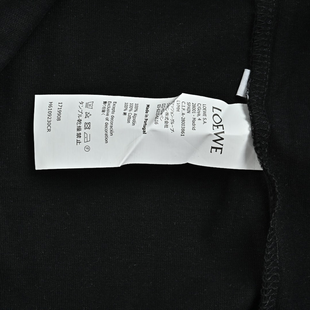 Loewe x On Running Collaboration Printed Logo Short Sleeve T-Shirt - Black