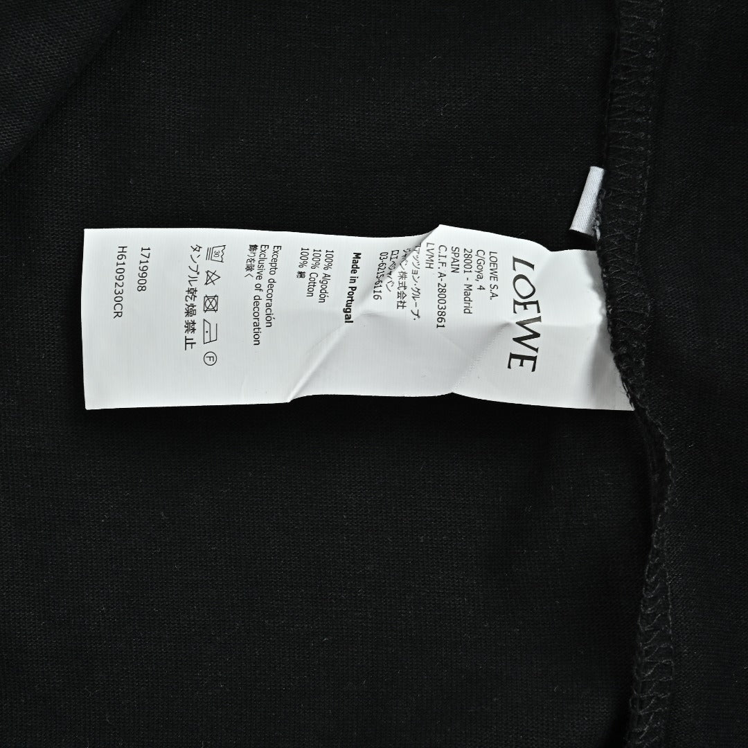 Loewe x On Running Collaboration Printed Logo Short Sleeve T-Shirt - Black