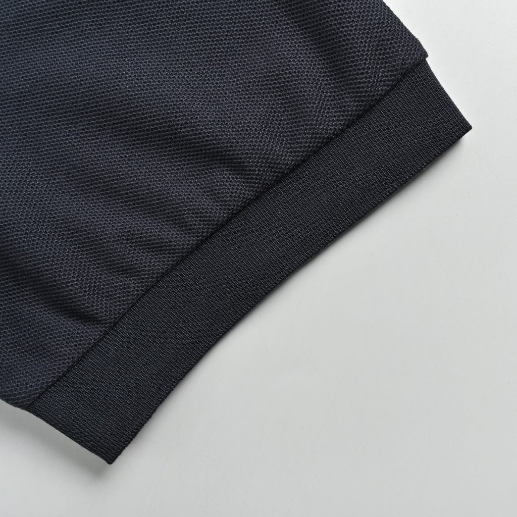 Gucci GUC GG Two-Tone Embroidered Short Sleeve Polo Shirt - Black