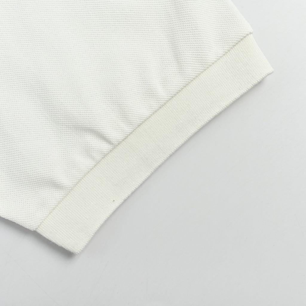 Gucci GUC GG Two-Tone Embroidered Short Sleeve Polo Shirt - White