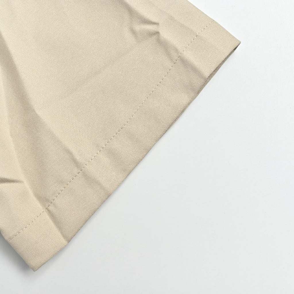Louis Vuitton LV Pocket Leather Patch Silk-Cotton Blend Short Sleeve Shirt - Beige