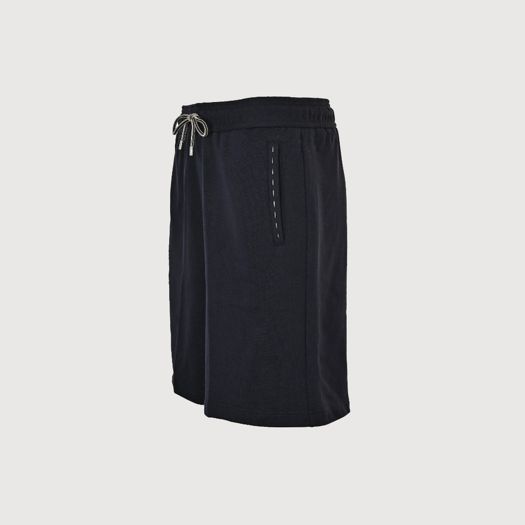 Fendi FD Back Pocket Leather Patch Shorts - Black