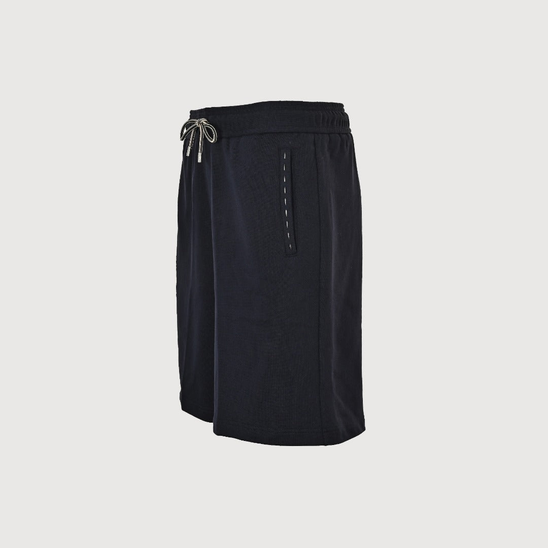 Fendi FD Back Pocket Leather Patch Shorts - Black