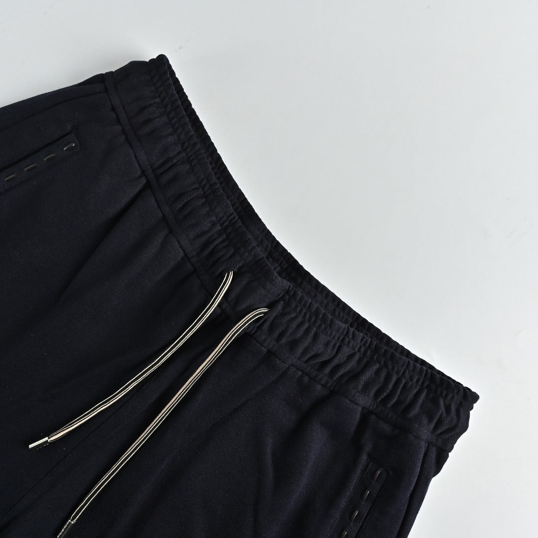Fendi FD Back Pocket Leather Patch Shorts - Black