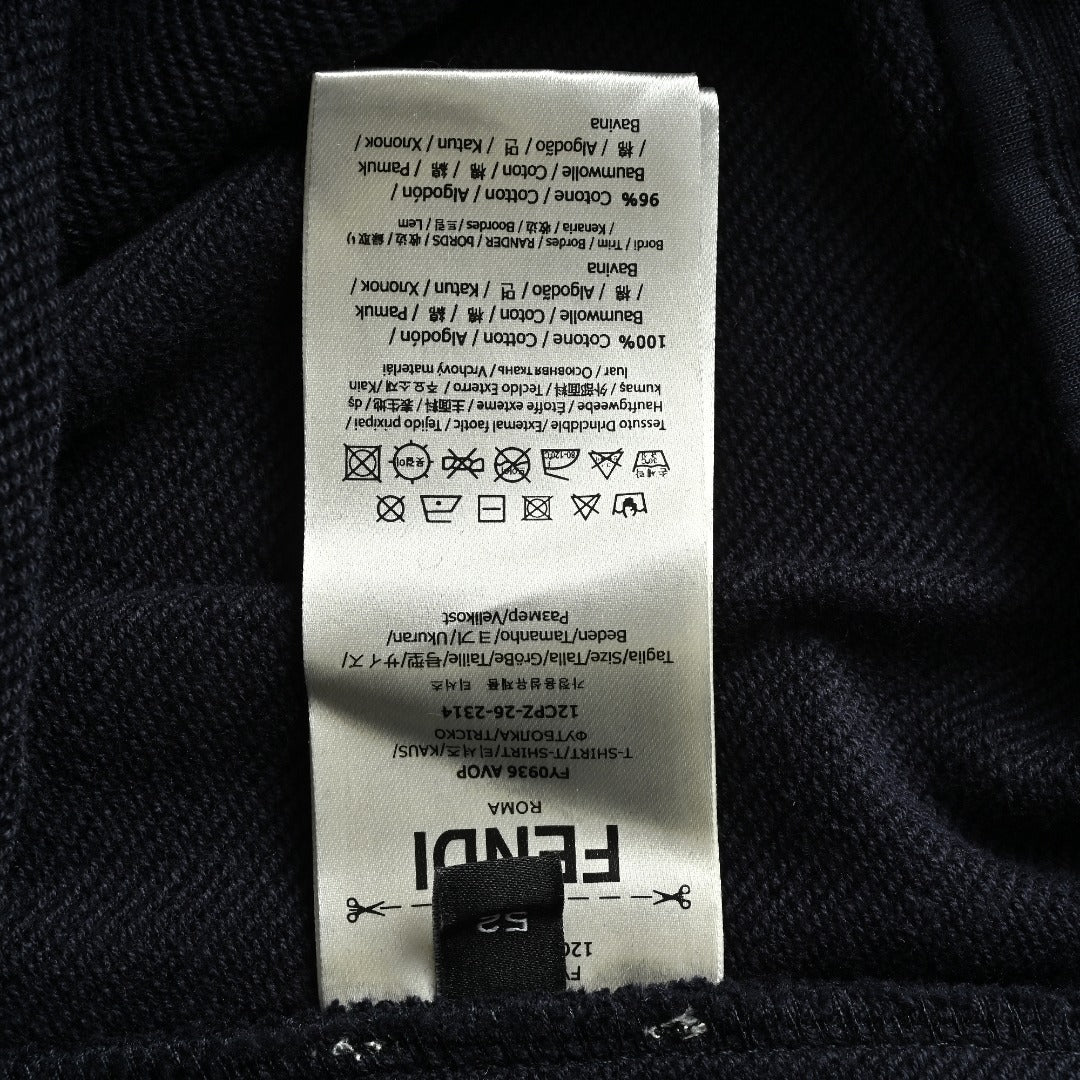 Fendi FD Back Pocket Leather Patch Shorts - Black