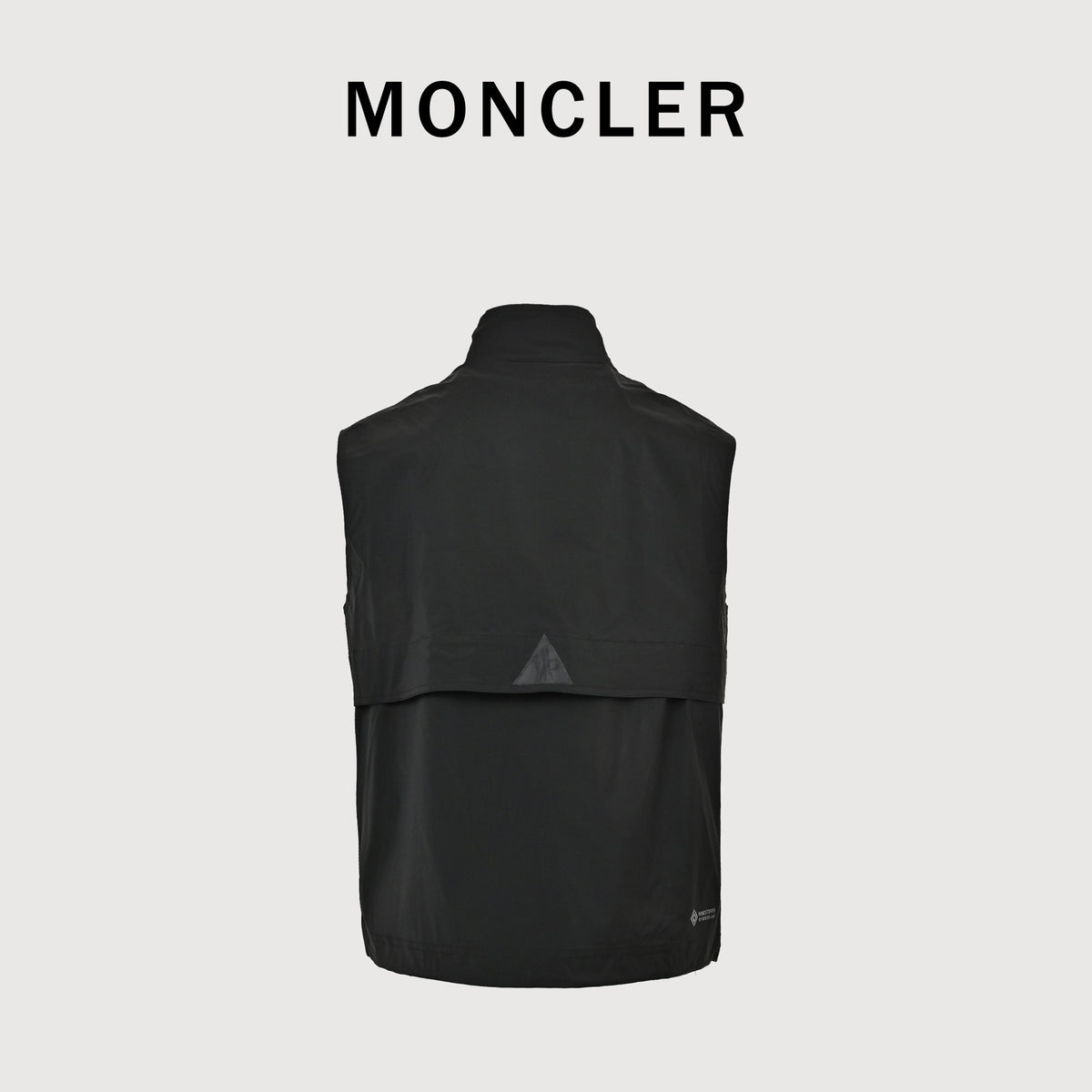 Moncler MC Reflective Logo Outdoor Stand-Collar Vest - Black