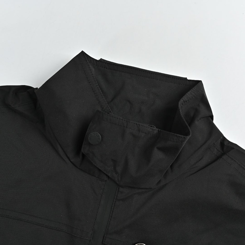 Moncler MC Reflective Logo Outdoor Stand-Collar Vest - Black