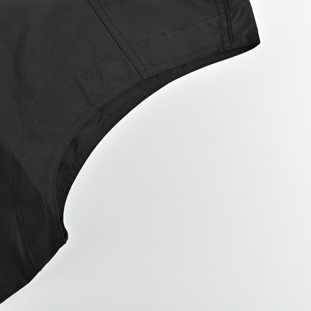 Moncler MC Reflective Logo Outdoor Stand-Collar Vest - Black