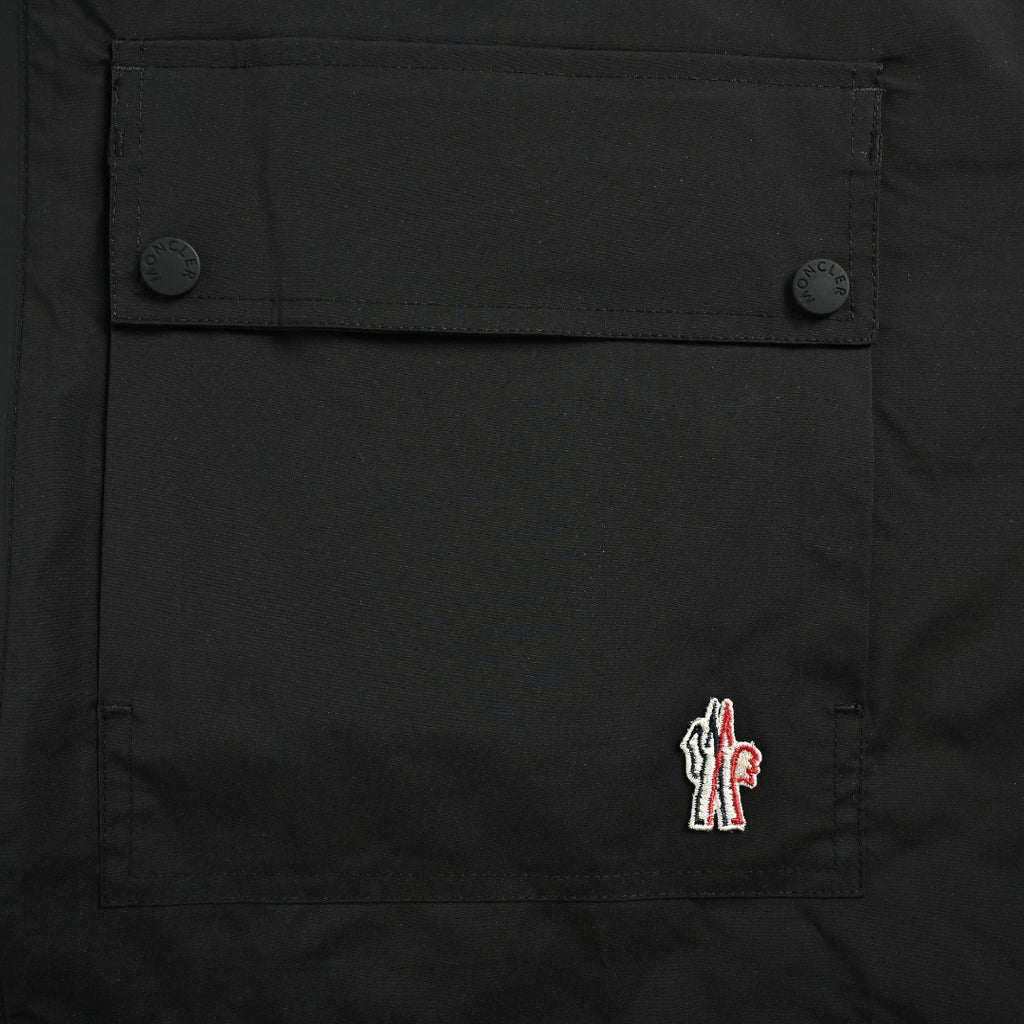 Moncler MC Reflective Logo Outdoor Stand-Collar Vest - Black